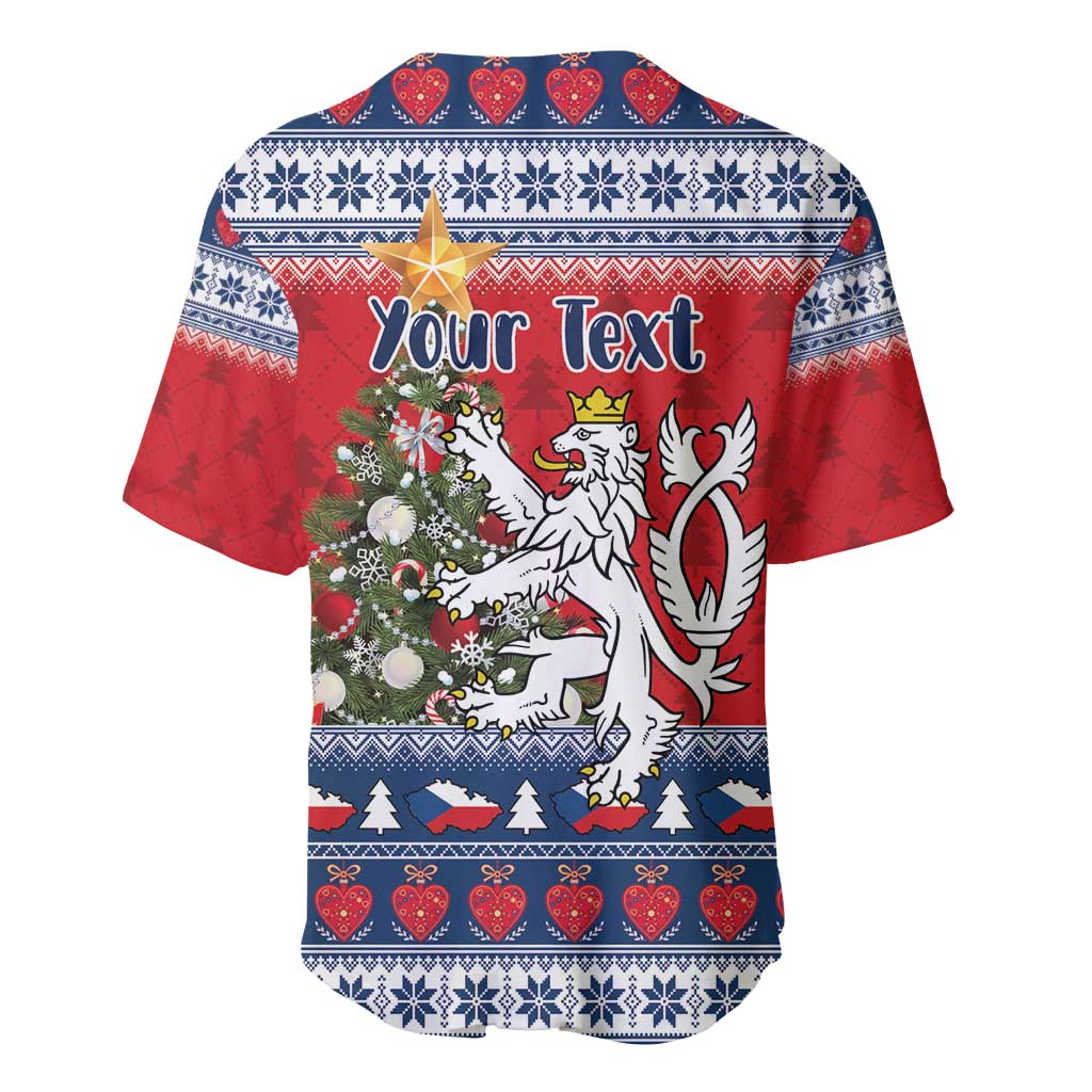 Czech Republic Christmas Personalized Baseball Jersey Vesele Vanoce - Wonder Print Shop