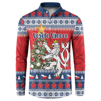 Czech Republic Christmas Personalized Button Sweatshirt Vesele Vanoce - Wonder Print Shop