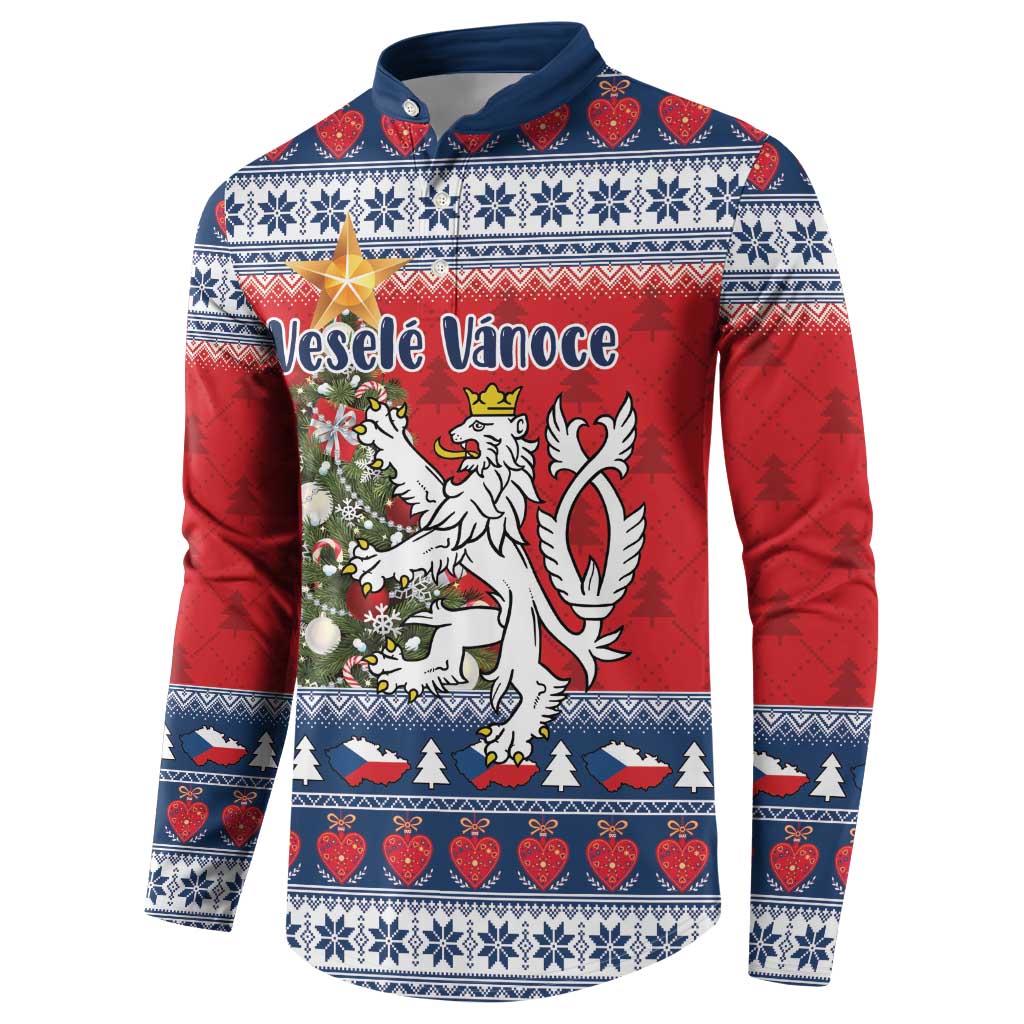 Czech Republic Christmas Personalized Button Sweatshirt Vesele Vanoce - Wonder Print Shop