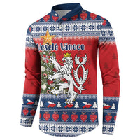 Czech Republic Christmas Personalized Button Sweatshirt Vesele Vanoce - Wonder Print Shop