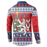 Czech Republic Christmas Personalized Button Sweatshirt Vesele Vanoce - Wonder Print Shop