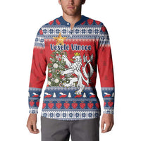 Czech Republic Christmas Personalized Button Sweatshirt Vesele Vanoce - Wonder Print Shop
