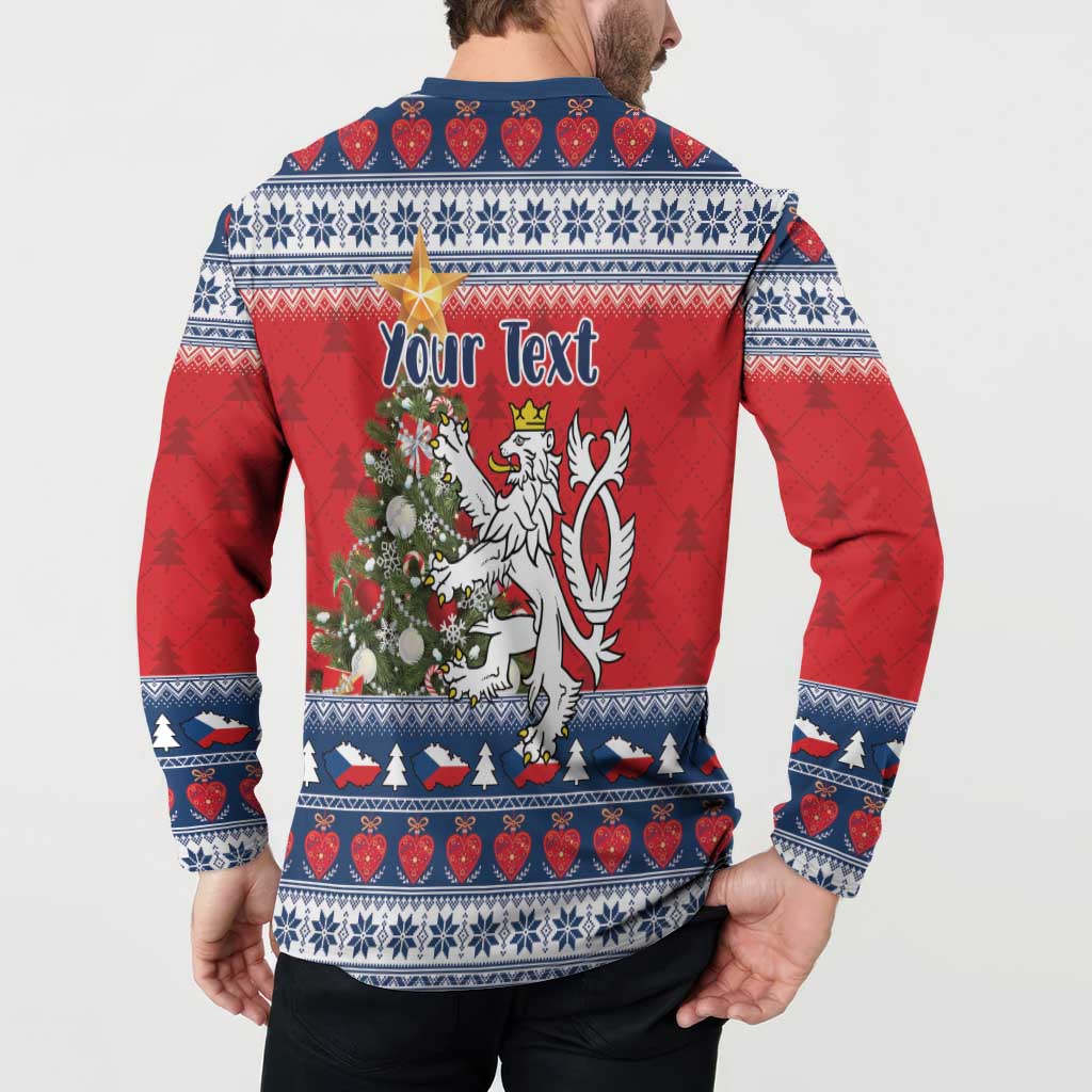 Czech Republic Christmas Personalized Button Sweatshirt Vesele Vanoce - Wonder Print Shop