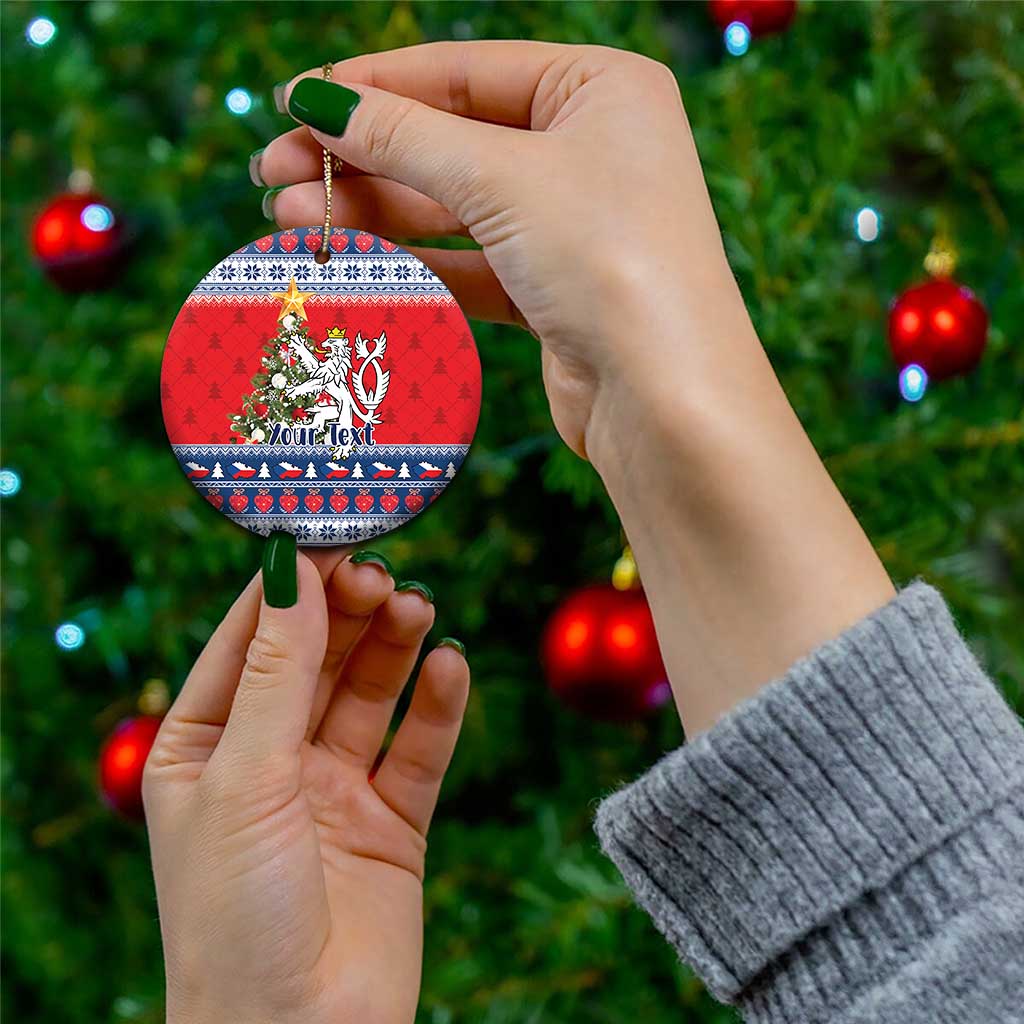 Czech Republic Christmas Personalized Ceramic Ornament Vesele Vanoce - Wonder Print Shop