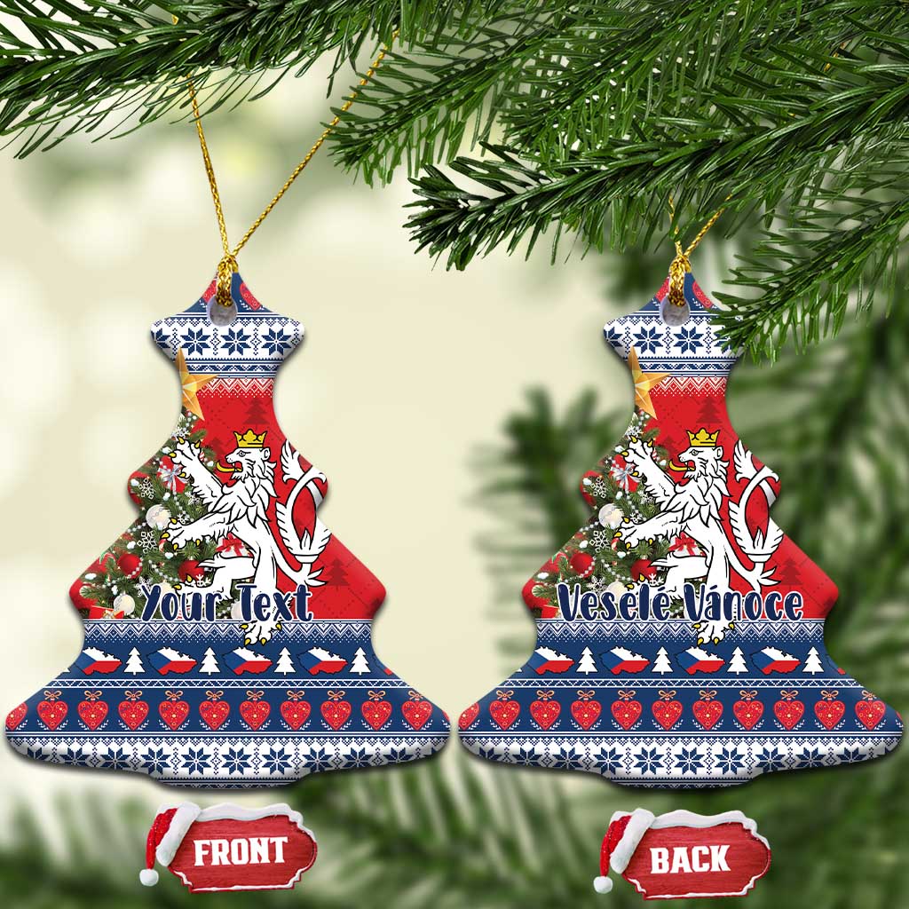 Czech Republic Christmas Personalized Ceramic Ornament Vesele Vanoce - Wonder Print Shop