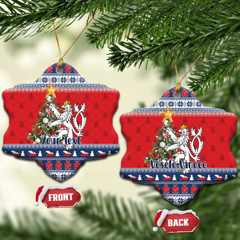 Czech Republic Christmas Personalized Ceramic Ornament Vesele Vanoce - Wonder Print Shop
