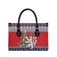Czech Republic Christmas Personalized Leather Bag Vesele Vanoce - Wonder Print Shop