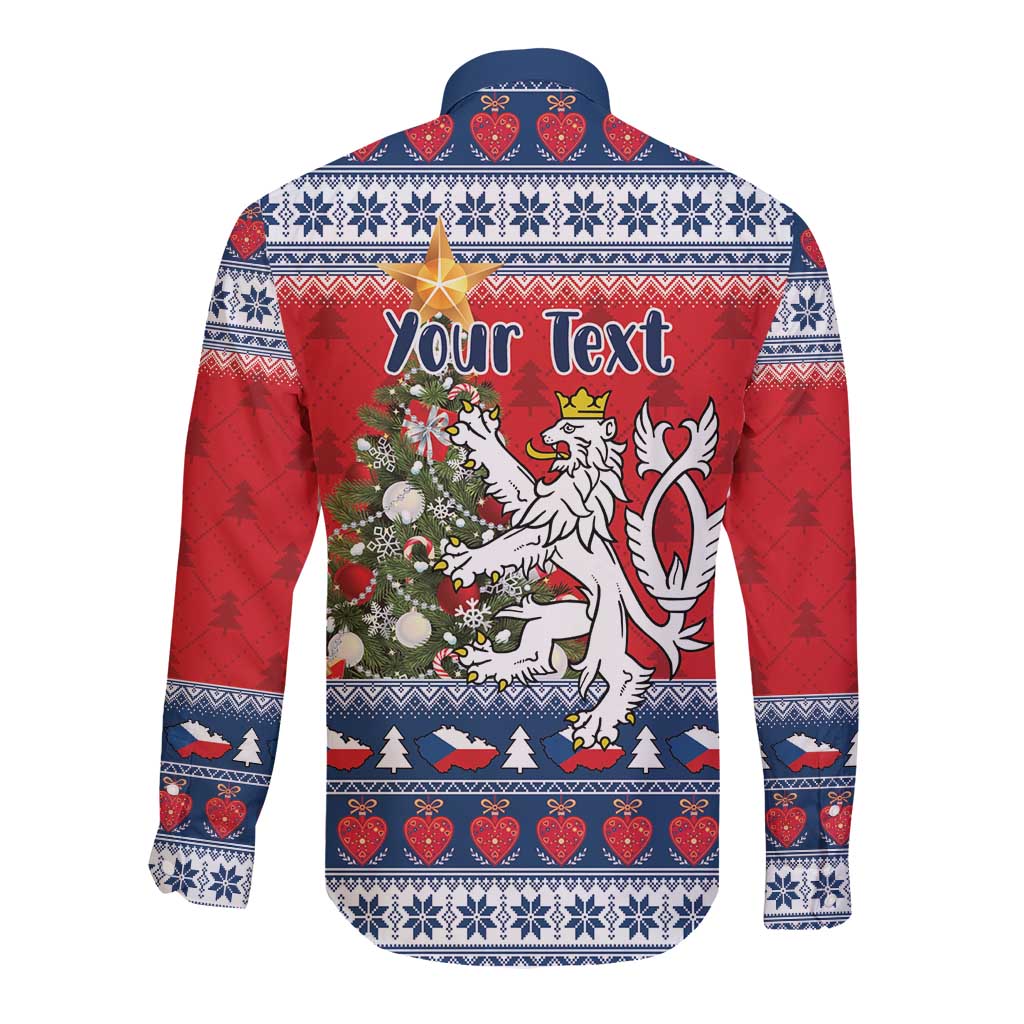 Czech Republic Christmas Personalized Long Sleeve Button Shirt Vesele Vanoce - Wonder Print Shop
