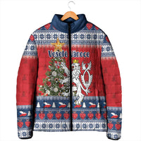 Czech Republic Christmas Personalized Padded Jacket Vesele Vanoce - Wonder Print Shop