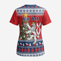 Czech Republic Christmas Personalized Scrub Top Vesele Vanoce - Wonder Print Shop