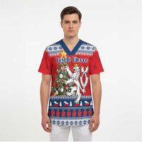 Czech Republic Christmas Personalized Scrub Top Vesele Vanoce - Wonder Print Shop