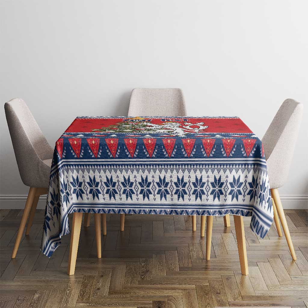 Czech Republic Christmas Personalized Tablecloth Vesele Vanoce - Wonder Print Shop