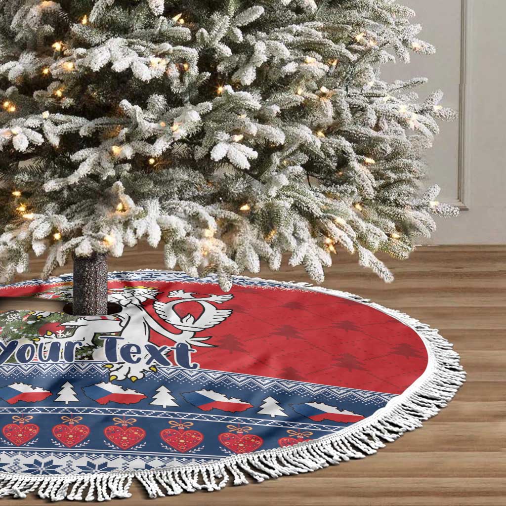 Czech Republic Christmas Personalized Tree Skirt Vesele Vanoce - Wonder Print Shop
