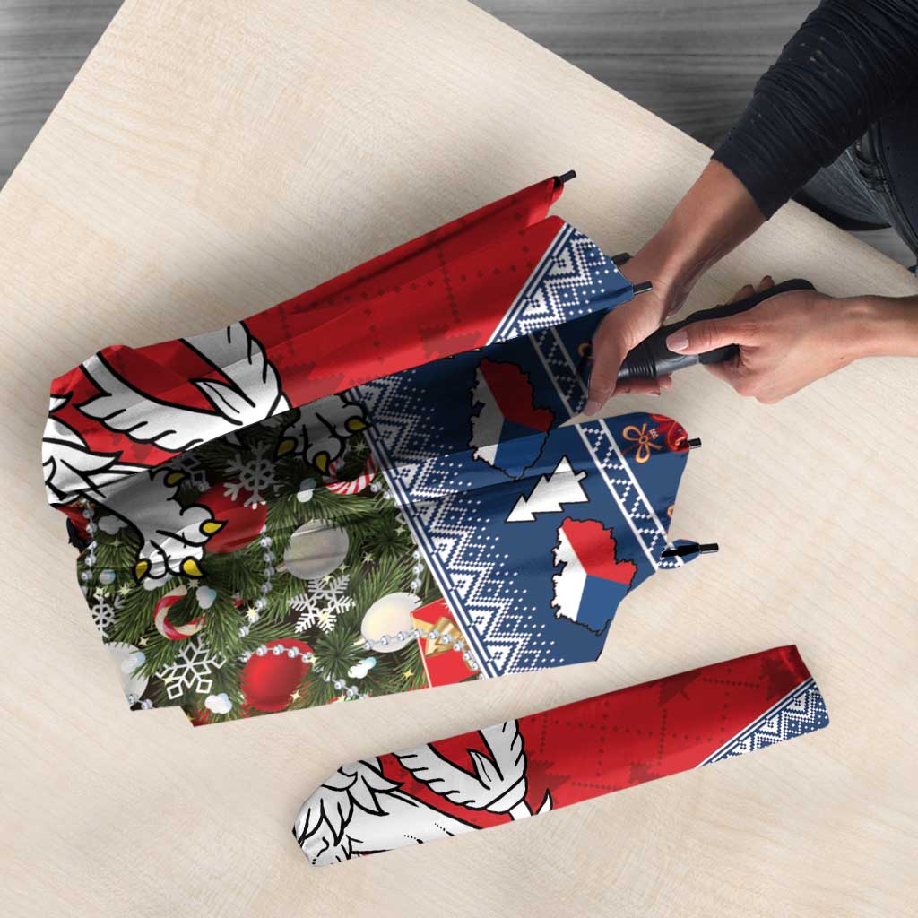 Czech Republic Christmas Personalized Umbrella Vesele Vanoce - Wonder Print Shop