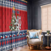 Czech Republic Christmas Personalized Window Curtain Vesele Vanoce - Wonder Print Shop