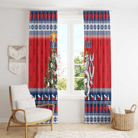Czech Republic Christmas Personalized Window Curtain Vesele Vanoce - Wonder Print Shop