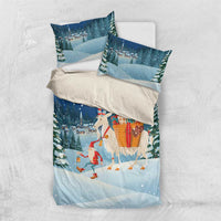 Sweden christmas Bedding Set Scandinavian Tomte and Yule Goat Christmas - Wonder Print Shop