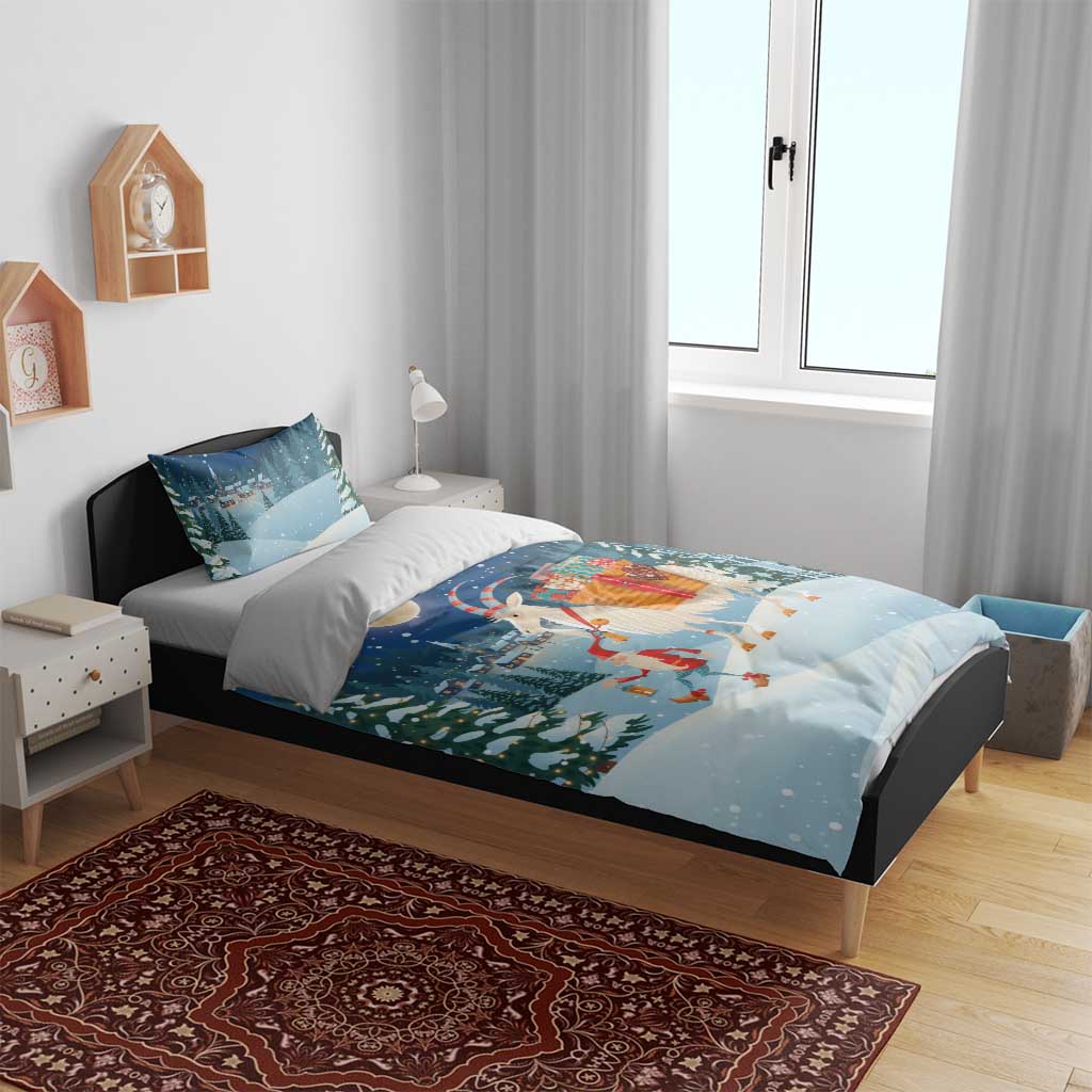 Sweden christmas Bedding Set Scandinavian Tomte and Yule Goat Christmas - Wonder Print Shop