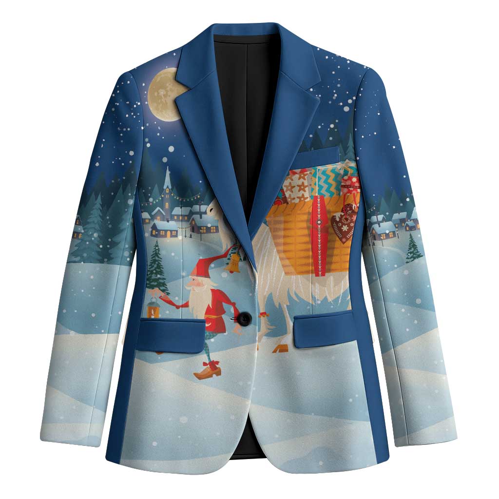 Sweden christmas Blazer Scandinavian Tomte and Yule Goat Christmas - Wonder Print Shop