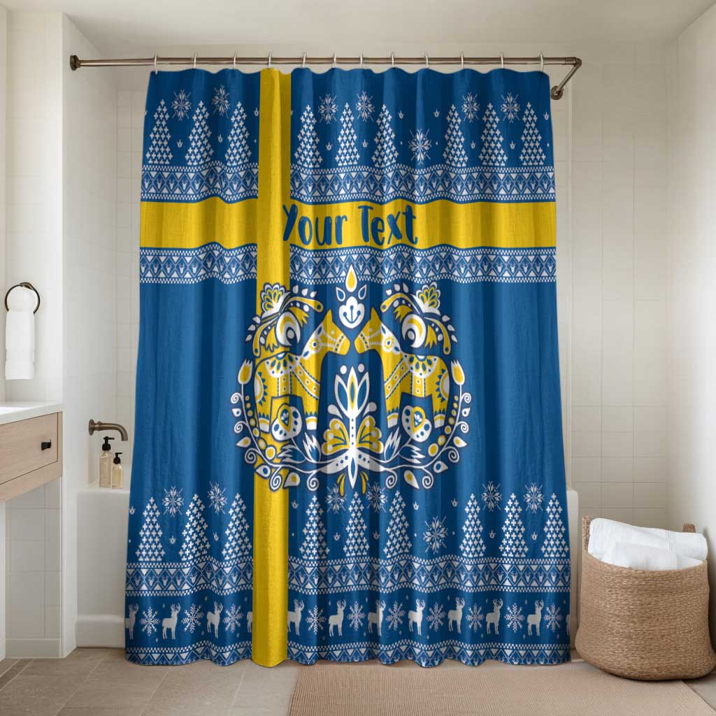 Sweden Christmas Personalized Bathroom Set Dala Horse God Jul - Wonder Print Shop