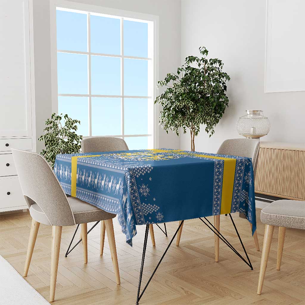 Sweden Christmas Personalized Tablecloth Dala Horse God Jul - Wonder Print Shop