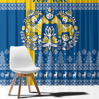 Sweden Christmas Personalized Window Curtain Dala Horse God Jul - Wonder Print Shop