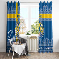 Sweden Christmas Personalized Window Curtain Dala Horse God Jul - Wonder Print Shop