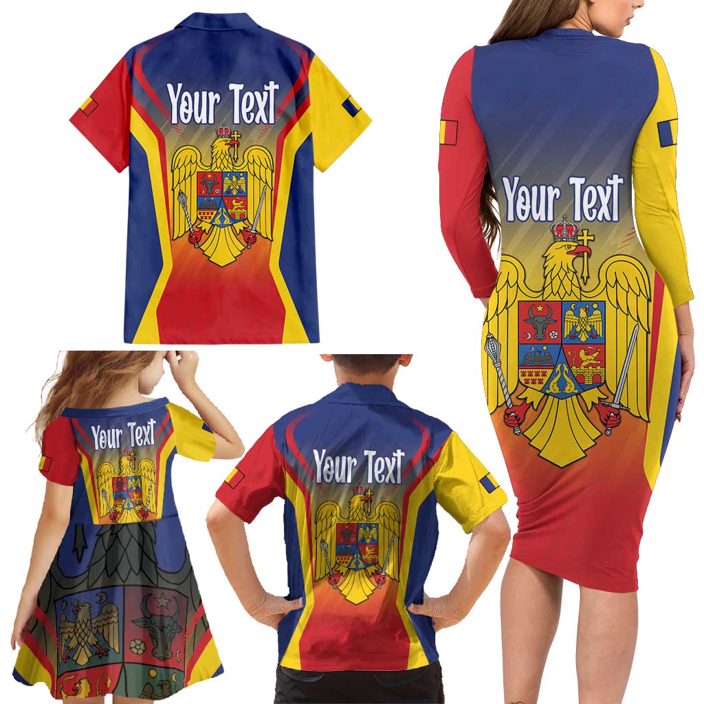 Personalized Romania Unification Day Family Matching Long Sleeve Bodycon Dress and Hawaiian Shirt Ziua Marii Uniri Since 1918 Dynamic Style - Wonder Print Shop