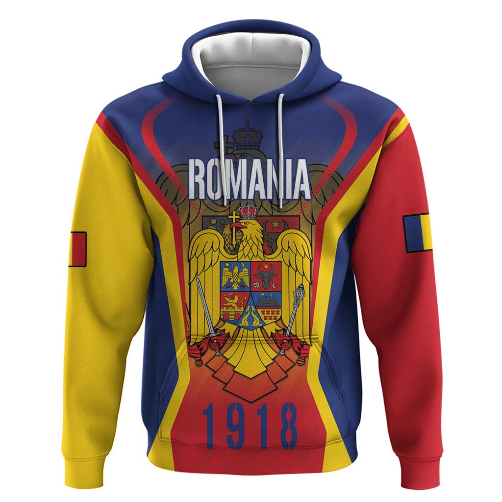 Personalized Romania Unification Day Hoodie Ziua Marii Uniri Since 1918 Dynamic Style - Wonder Print Shop