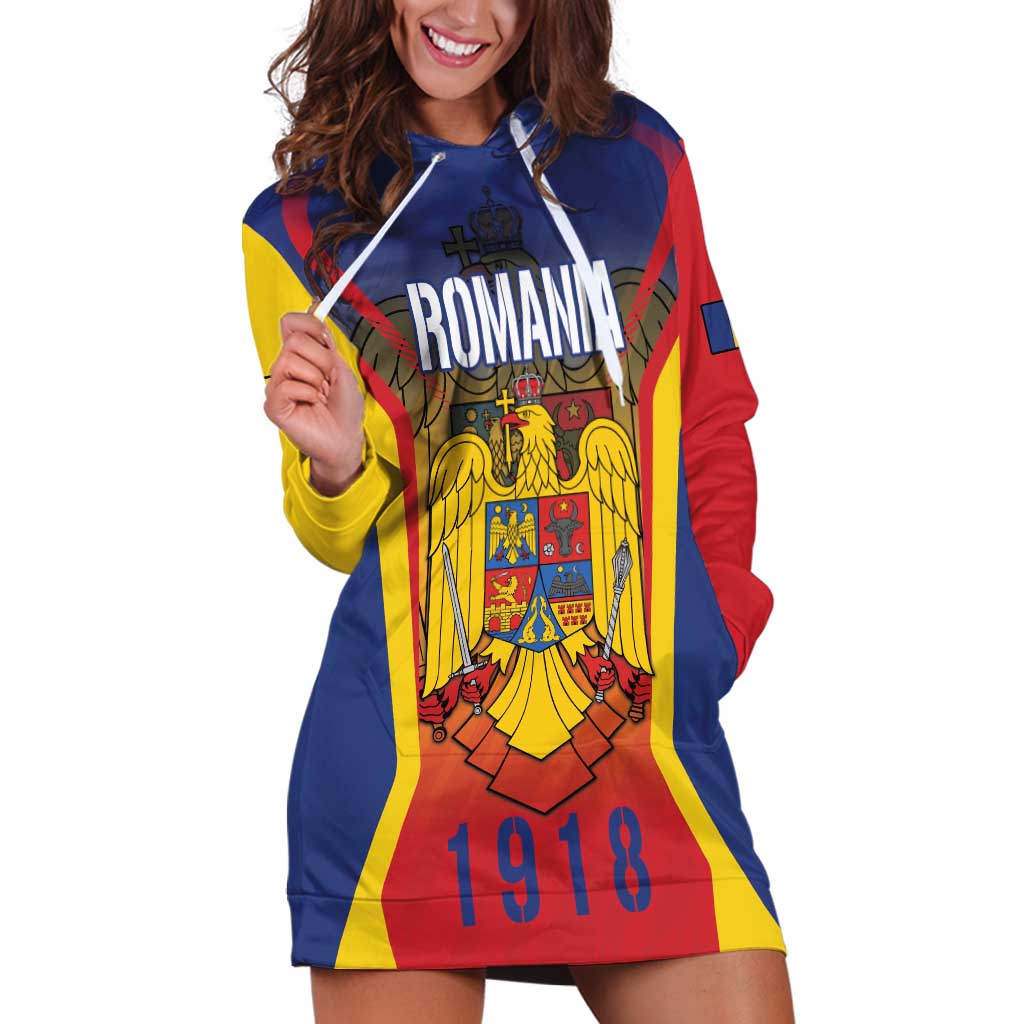 Personalized Romania Unification Day Hoodie Dress Ziua Marii Uniri Since 1918 Dynamic Style - Wonder Print Shop