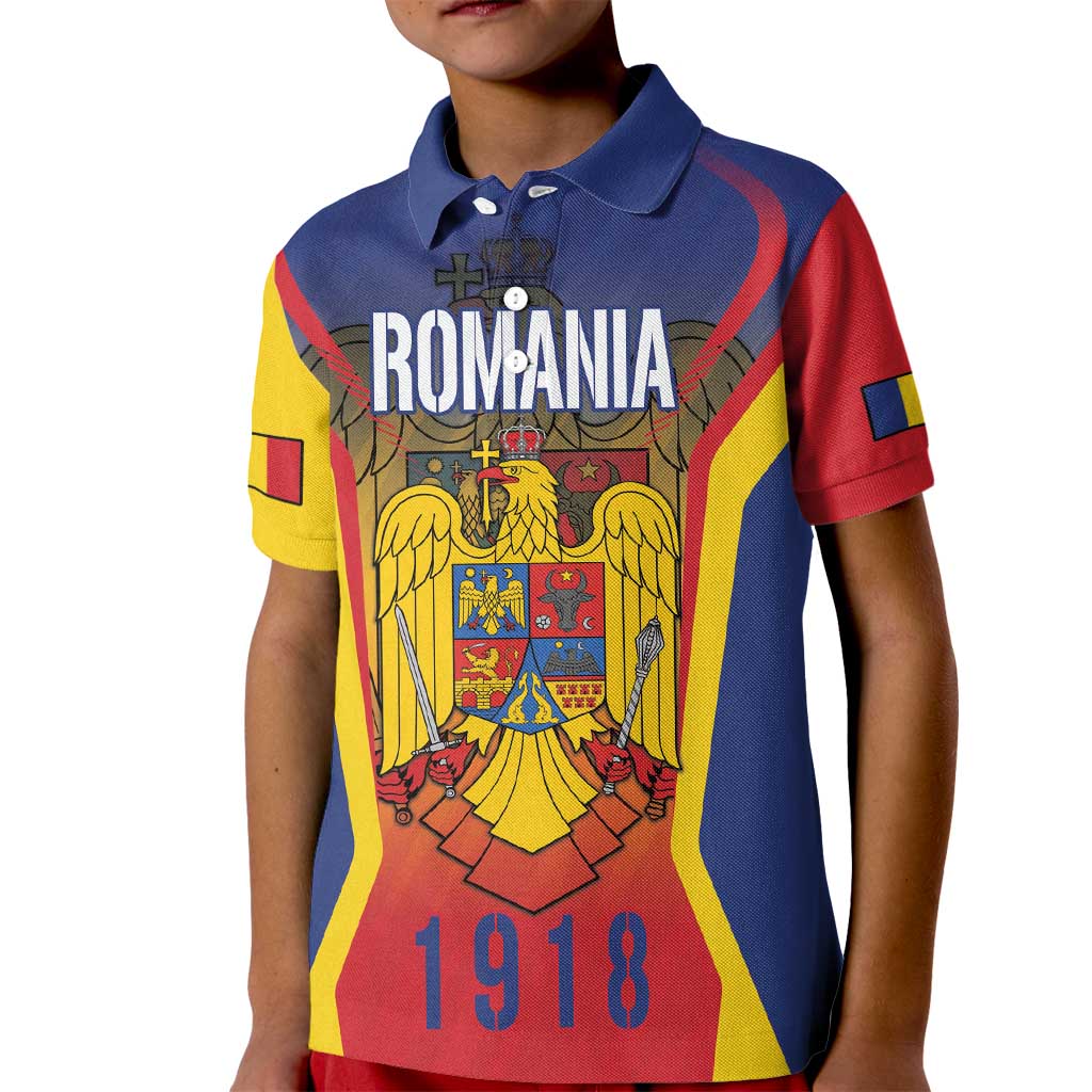 Personalized Romania Unification Day Kid Polo Shirt Ziua Marii Uniri Since 1918 Dynamic Style - Wonder Print Shop