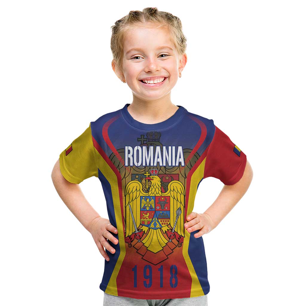 Personalized Romania Unification Day Kid T Shirt Ziua Marii Uniri Since 1918 Dynamic Style - Wonder Print Shop