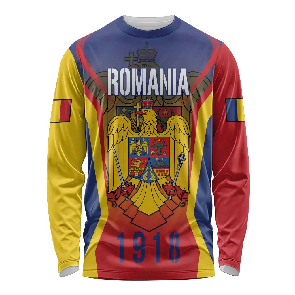 Personalized Romania Unification Day Long Sleeve Shirt Ziua Marii Uniri Since 1918 Dynamic Style - Wonder Print Shop