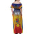 Personalized Romania Unification Day Off Shoulder Maxi Dress Ziua Marii Uniri Since 1918 Dynamic Style - Wonder Print Shop