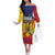 Personalized Romania Unification Day Off The Shoulder Long Sleeve Dress Ziua Marii Uniri Since 1918 Dynamic Style - Wonder Print Shop