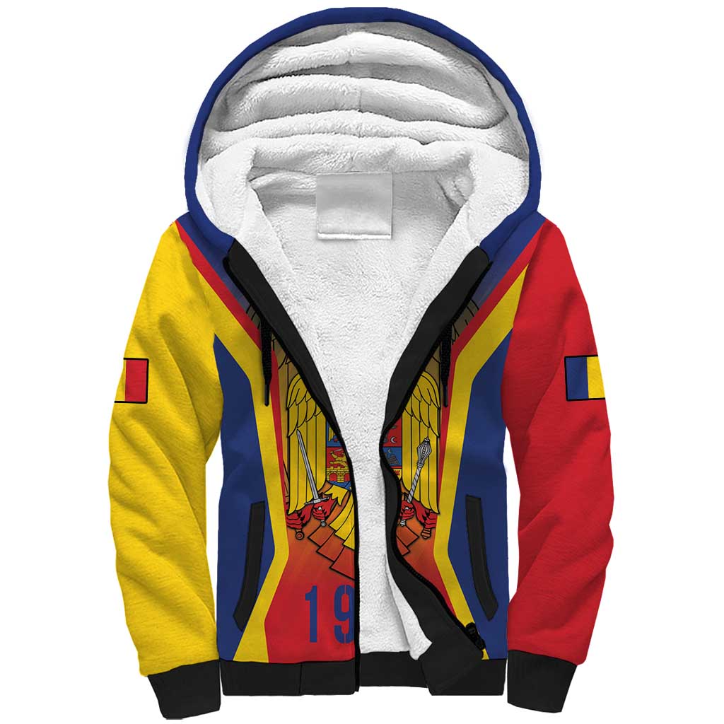 Personalized Romania Unification Day Sherpa Hoodie Ziua Marii Uniri Since 1918 Dynamic Style - Wonder Print Shop