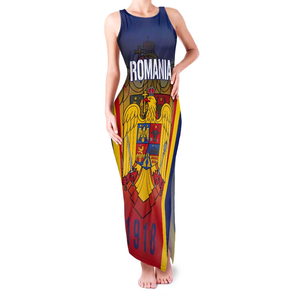 Personalized Romania Unification Day Tank Maxi Dress Ziua Marii Uniri Since 1918 Dynamic Style - Wonder Print Shop