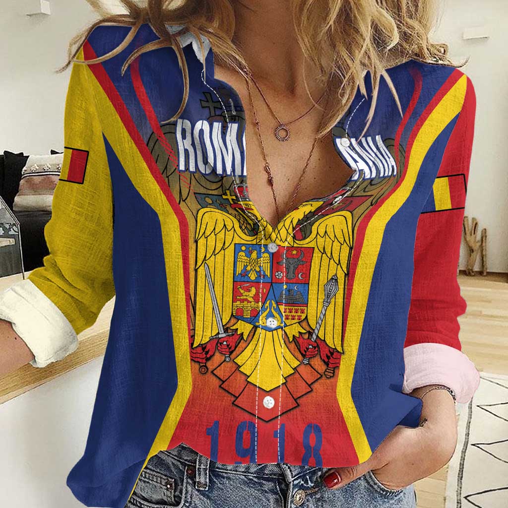 Personalized Romania Unification Day Women Casual Shirt Ziua Marii Uniri Since 1918 Dynamic Style