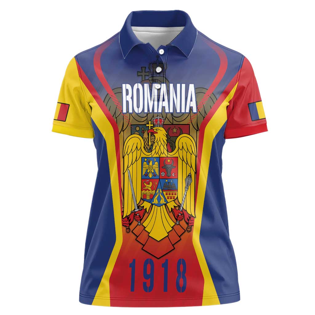 Personalized Romania Unification Day Women Polo Shirt Ziua Marii Uniri Since 1918 Dynamic Style - Wonder Print Shop