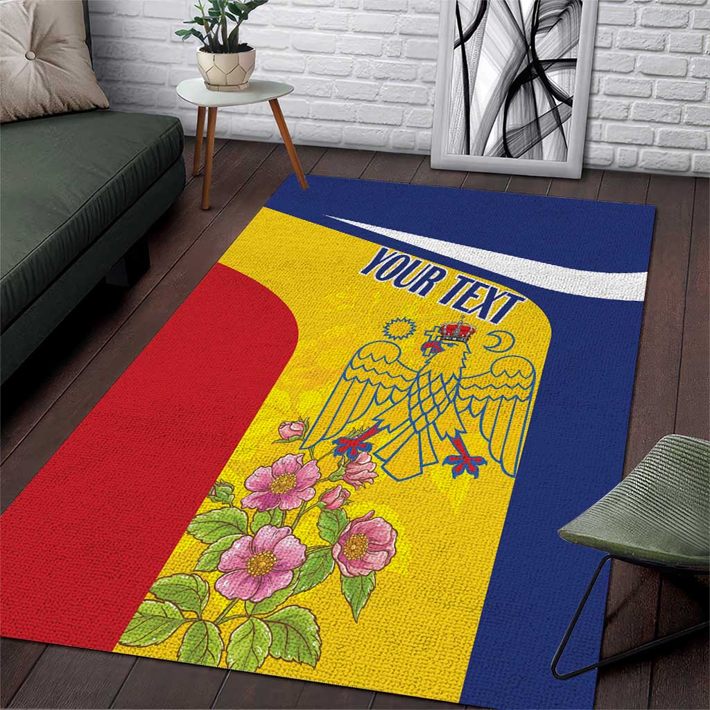 Personalized Romania Great White Pelican Area Rug With Rosa Canina - Wonder Print Shop