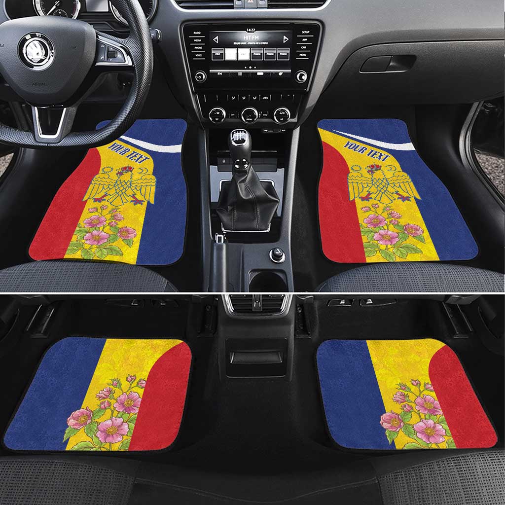 Personalized Romania Great White Pelican Car Mats With Rosa Canina - Wonder Print Shop