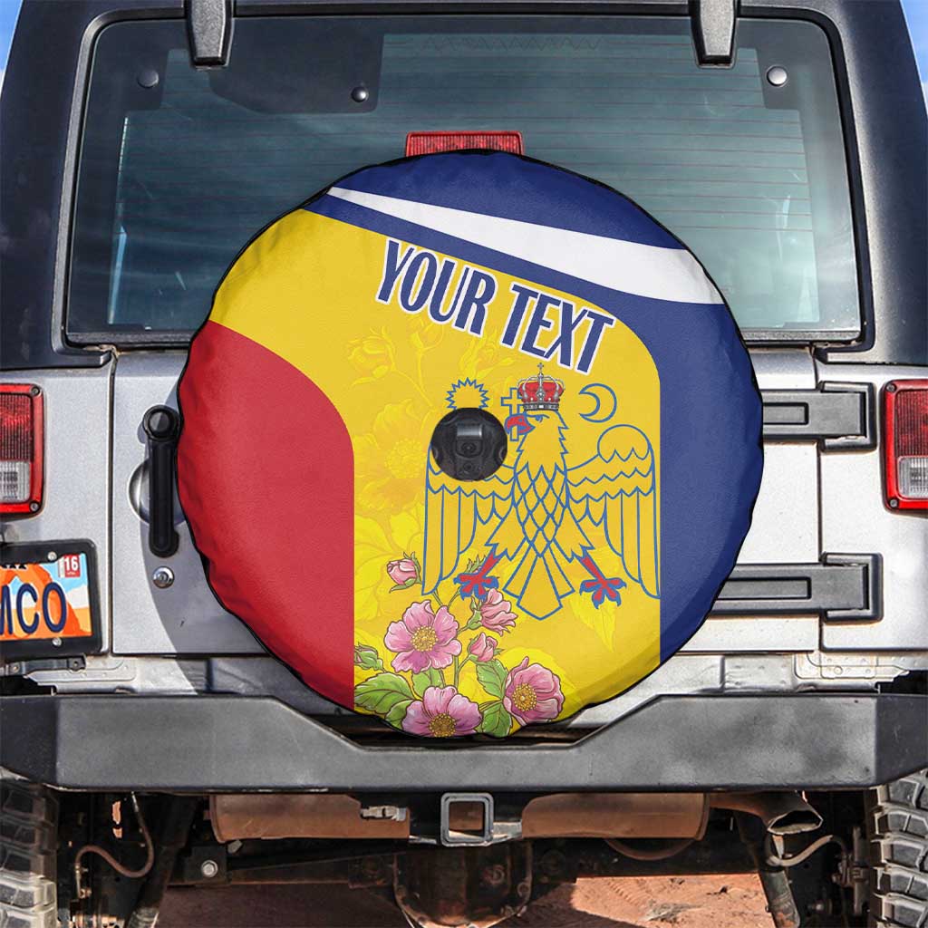 Personalized Romania Great White Pelican Spare Tire Cover With Rosa Canina - Wonder Print Shop