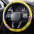 Romania Great White Pelican Steering Wheel Cover With Rosa Canina - Wonder Print Shop