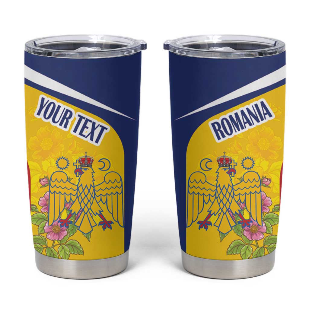 Personalized Romania Great White Pelican Tumbler Cup With Rosa Canina - Wonder Print Shop