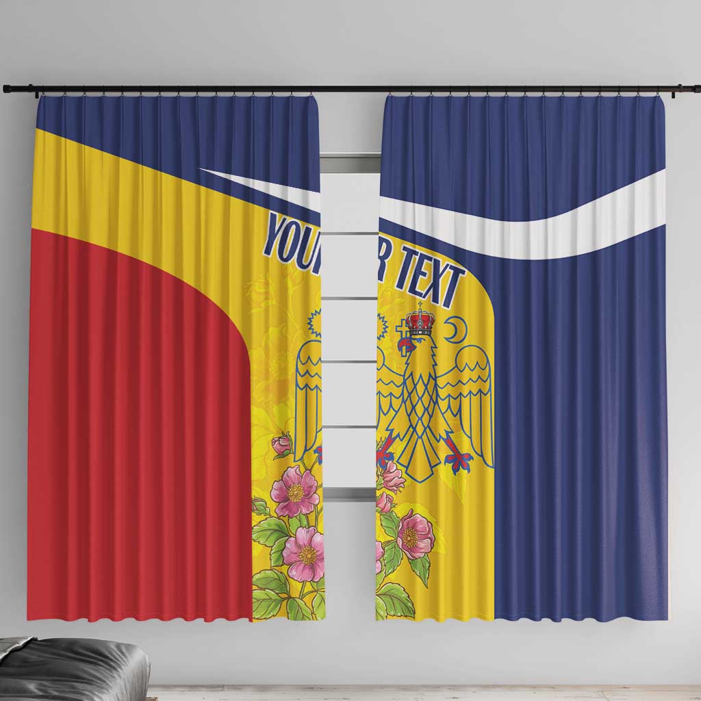 Personalized Romania Great White Pelican Window Curtain With Rosa Canina - Wonder Print Shop