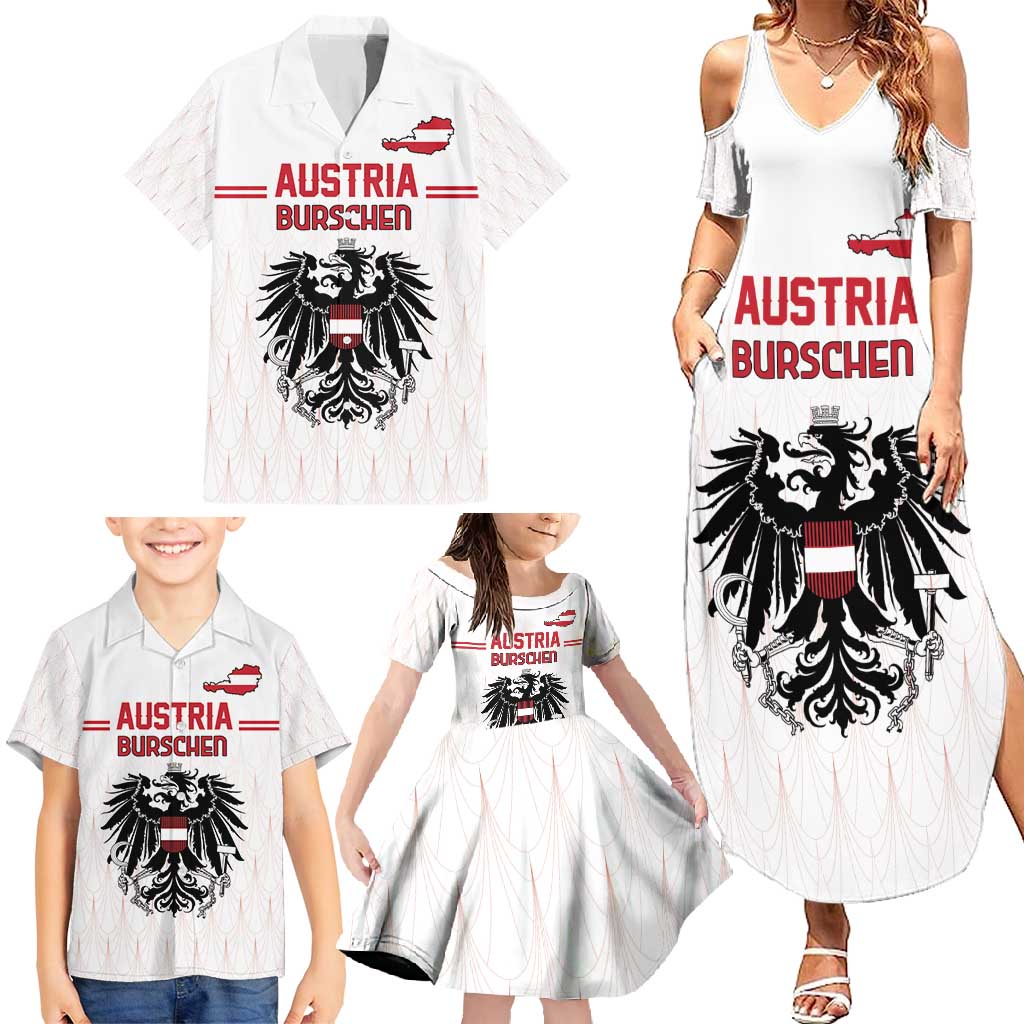 Custom Austria Football Family Matching Summer Maxi Dress and Hawaiian Shirt Das Team Go Champions