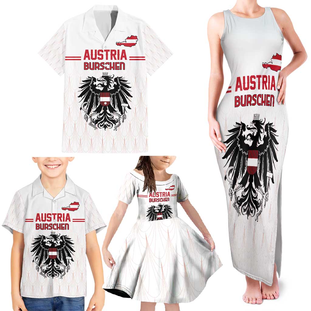 Custom Austria Football Family Matching Tank Maxi Dress and Hawaiian Shirt Das Team Go Champions