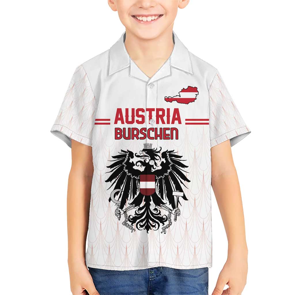 Custom Austria Football Kid Hawaiian Shirt Das Team Go Champions