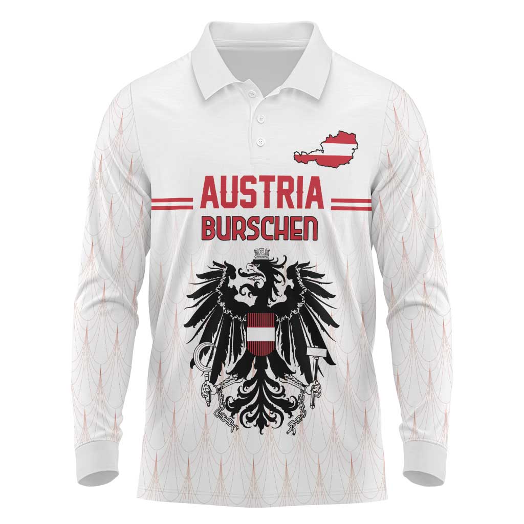 Custom Austria Football Long Sleeve Polo Shirt Das Team Go Champions