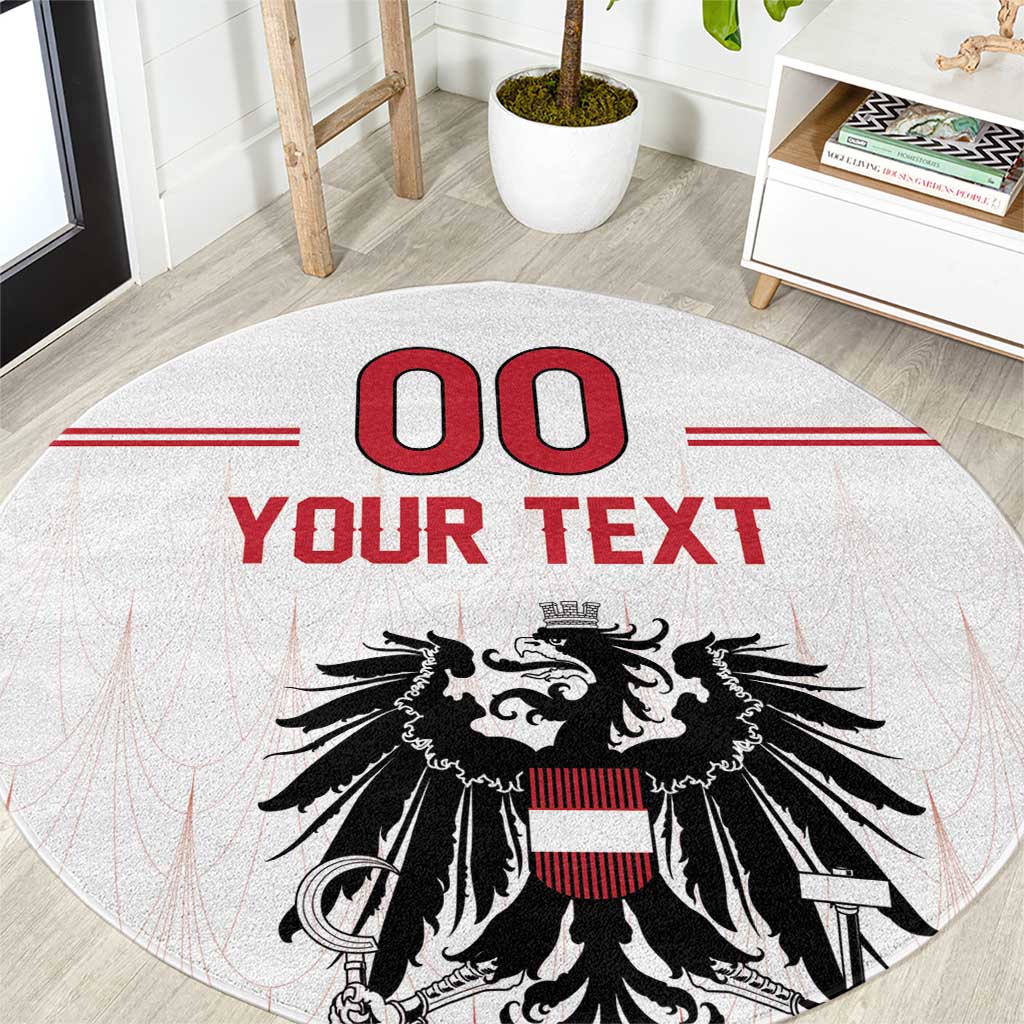 Custom Austria Football Round Carpet Das Team Go Champions